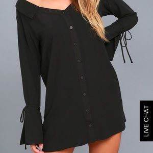 Lulus City Girl Long Sleeve Shirt Dress
